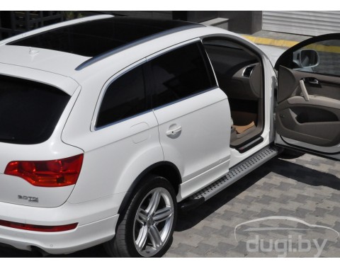 Пороги алюминиевые "Artemis" для Audi Q7